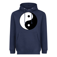 Navy Yin and yang Heavyweight Hoodie - artisFamous