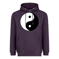 Plum Yin and yang Heavyweight Hoodie - artisFamous