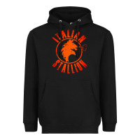 Black italian stallion Heavyweight Hoodie - artisFamous