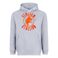 Heather Grey italian stallion Heavyweight Hoodie - artisFamous