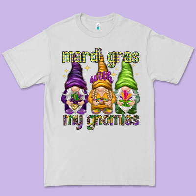 Mardi Gras With My Gnomies Premium Tee Designed By Howdyjamesfarm