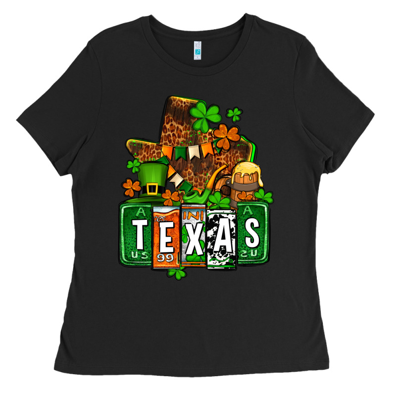 St. Patrick's Texas Map Ladies Tee by OliviaCreatesArt | Teevron