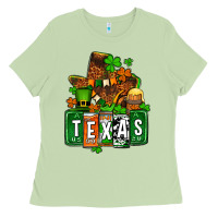 Matcha St. Patrick's Texas map Ladies Tee - OliviaCreatesArt