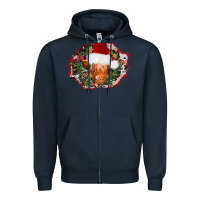 Navy christmas heifer Zipper Hoodie - AdoDesignShop