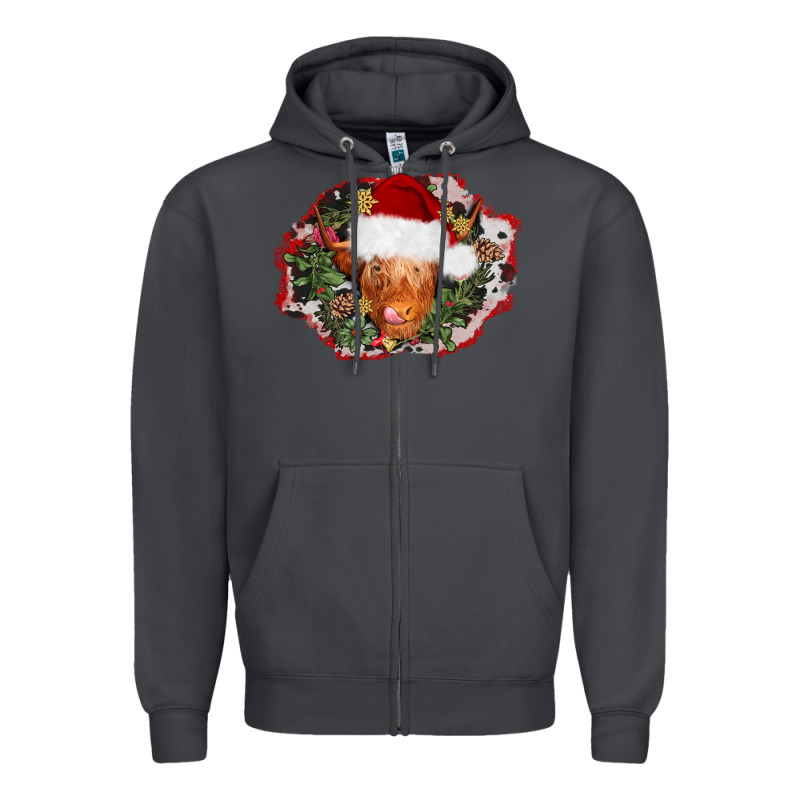 Christmas Heifer Zipper Hoodie by AdoDesignShop | Teevron
