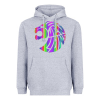 Heather Grey reflective 7 lions Heavyweight Hoodie - artisFamous