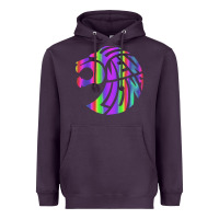 Plum reflective 7 lions Heavyweight Hoodie - artisFamous