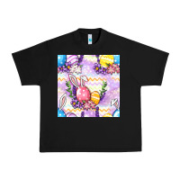 Black Easter Eggs With Flowers Seamless Pattern Urban Heavy Tee - BundleAndBundleShop