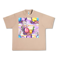 Burro Easter Eggs With Flowers Seamless Pattern Urban Heavy Tee - BundleAndBundleShop
