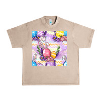 French Oak Easter Eggs With Flowers Seamless Pattern Urban Heavy Tee - BundleAndBundleShop