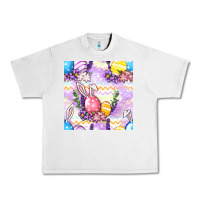 Lunar Rock Easter Eggs With Flowers Seamless Pattern Urban Heavy Tee - BundleAndBundleShop