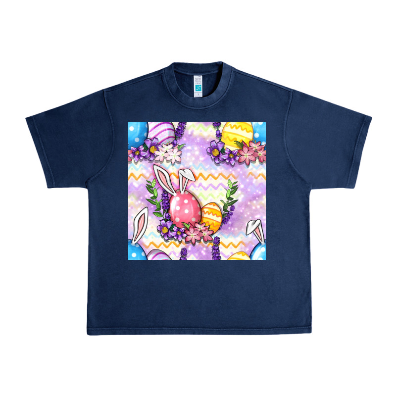 Easter Eggs With Flowers Seamless Pattern Urban Heavy Tee by BundleAndBundleShop | Teevron