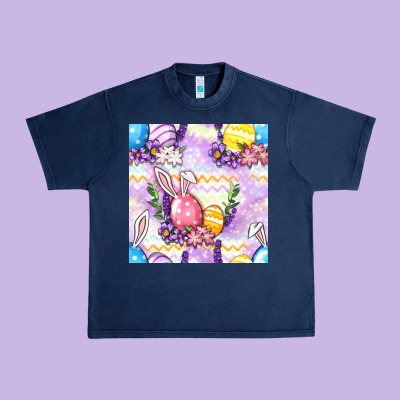 Easter Eggs With Flowers Seamless Pattern Urban Heavy Tee Designed By Bundleandbundleshop