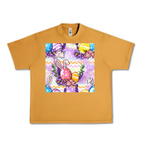 Peanut Butter Easter Eggs With Flowers Seamless Pattern Urban Heavy Tee - BundleAndBundleShop