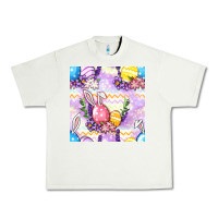 Pistachio Easter Eggs With Flowers Seamless Pattern Urban Heavy Tee - BundleAndBundleShop