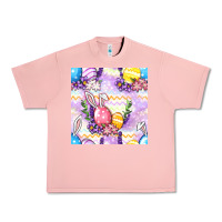 Salmon Easter Eggs With Flowers Seamless Pattern Urban Heavy Tee - BundleAndBundleShop