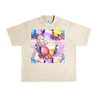 Sandshell Easter Eggs With Flowers Seamless Pattern Urban Heavy Tee - BundleAndBundleShop
