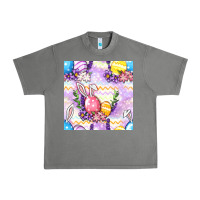 Tornado Easter Eggs With Flowers Seamless Pattern Urban Heavy Tee - BundleAndBundleShop
