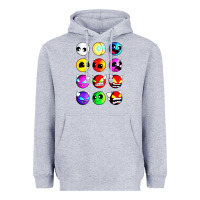 Heather Grey geometry dash difficulty  faces Heavyweight Hoodie - artisFamous