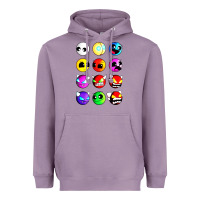 Lavender geometry dash difficulty  faces Heavyweight Hoodie - artisFamous