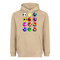 Mushroom geometry dash difficulty  faces Heavyweight Hoodie - artisFamous