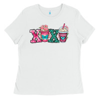 White xoxo coffee cups Ladies Tee - OliviaCreatesArt