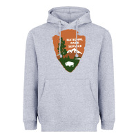 Heather Grey national park service Heavyweight Hoodie - artisFamous
