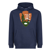 Navy national park service Heavyweight Hoodie - artisFamous