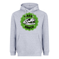 Heather Grey t rex ranch Heavyweight Hoodie - artisFamous