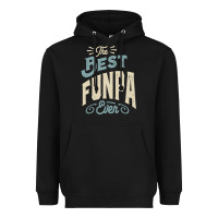 Black The Best Funpa Ever - Mens Funny Dad and Grandpa Heavyweight Hoodie - artisFamous
