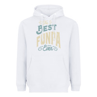 White The Best Funpa Ever - Mens Funny Dad and Grandpa Heavyweight Hoodie - artisFamous