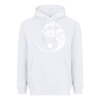 White yin yang bonsai tree Heavyweight Hoodie - artisFamous