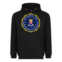 Black fbi Heavyweight Hoodie - artisFamous