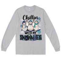 Moon Dust Chillin With My Snowmies Long Sleeve Tee - FaDigitalArtStudio