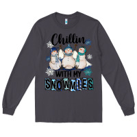 Smoke Chillin With My Snowmies Long Sleeve Tee - FaDigitalArtStudio