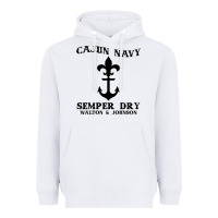 White cajun navy Heavyweight Hoodie - artisFamous
