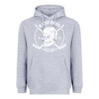 Heather Grey bash bros Heavyweight Hoodie - artisFamous