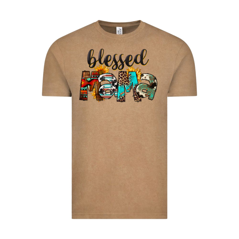 Western Blessed Mama Mother's Day Vintage Tee by FaDigitalArtStudio | Teevron
