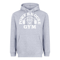 Heather Grey power house gym fitness Heavyweight Hoodie - artisFamous