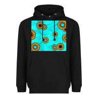 Black turquoise gemstone sunflower Heavyweight Hoodie - JahusDesignShop