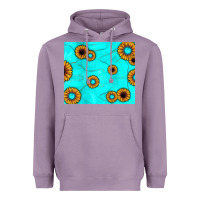Lavender turquoise gemstone sunflower Heavyweight Hoodie - JahusDesignShop