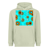 Matcha turquoise gemstone sunflower Heavyweight Hoodie - JahusDesignShop