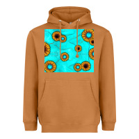 Meerkat turquoise gemstone sunflower Heavyweight Hoodie - JahusDesignShop