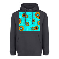 Smoke turquoise gemstone sunflower Heavyweight Hoodie - JahusDesignShop
