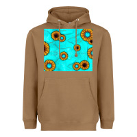 Toasted Coconut turquoise gemstone sunflower Heavyweight Hoodie - JahusDesignShop