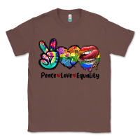 Chestnut Peace love equality LGBT+ Classic Tee - CowGirlArtShop