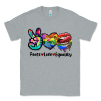 Heather Grey Peace love equality LGBT+ Classic Tee - CowGirlArtShop