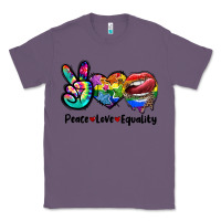 Lavender Peace love equality LGBT+ Classic Tee - CowGirlArtShop