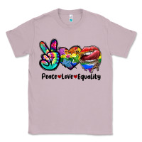 Lilac Peace love equality LGBT+ Classic Tee - CowGirlArtShop