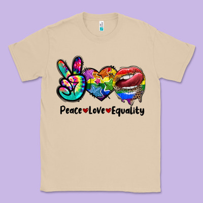 Peace Love Equality Lgbt+ Classic Tee Designed By Cowgirlartshop
